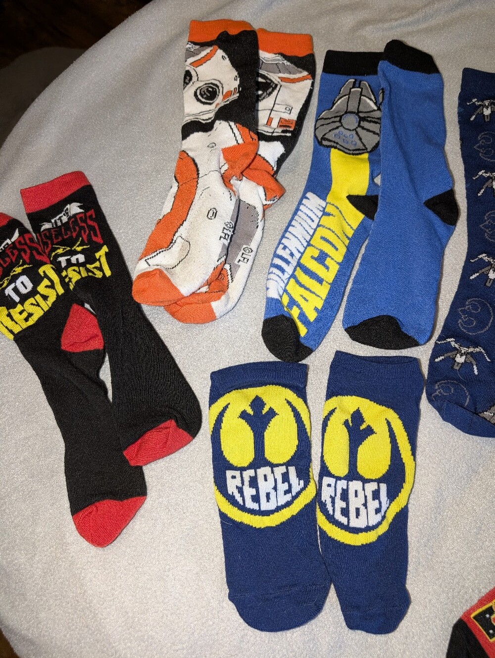 Star Wars 10-Pair Sock Lot | Unworn| Unisex Shoe /Lucasfilm Ltd| Crew + No-Show